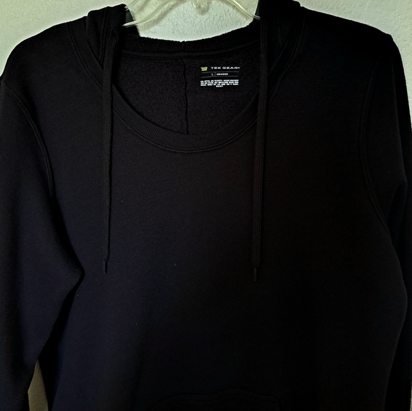 WOMEN'S LONG SLEEVE HOODIE SIZE LARGE BLACK TEK GEAR - Picture 3 of 6